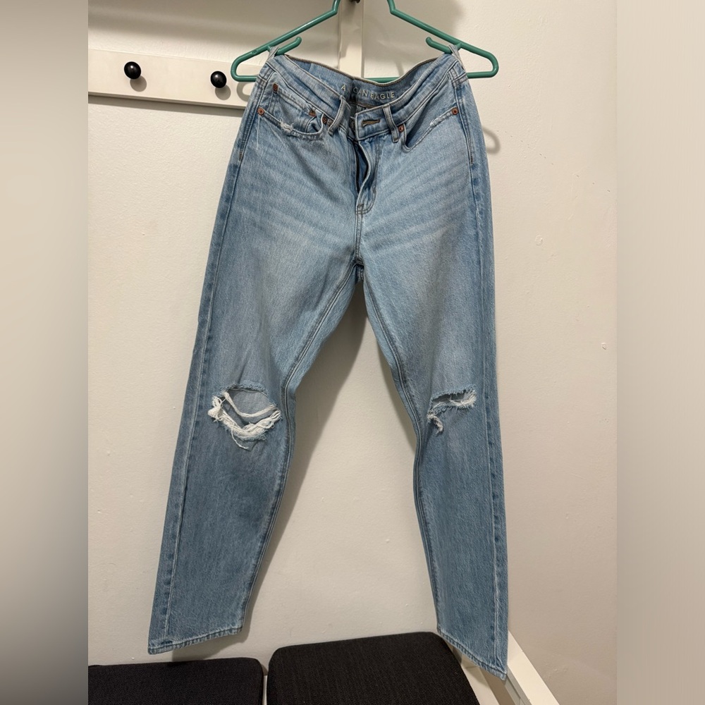 American Eagle Outfitters Light Blue Straight Leg Jeans